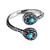 Anillo de envoltura turquesa - Anillo envolvente clásico de turquesa natural oxidada de Armenia