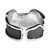 Men's sterling silver wrap ring, 'Wall Strength' - Men's Modern Sterling Silver Wrap Ring with Oxidized Finish
