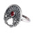 Anillo de cóctel de cornalina - Anillo clásico de cóctel de carnalario con temas de sol de Armenia