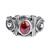 Garnet domed ring, 'Crimson Lady' - Traditional Sterling Silver Natural Garnet Domed Ring