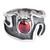 Garnet cocktail ring, 'Passion's Strength' - Abstract Sterling Silver Garnet Cocktail Ring from Armenia