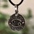 Collar colgante de plata de ley - Collar con colgante de cáncer de plata de ley con cordón ajustable