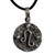 Sterling silver pendant necklace, 'Lively Leo' - Sterling Silver Leo Pendant Necklace with Adjustable Cord