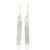 Jade dangle earrings, 'Enlightenment' - Thai Artisan Pale Green Jade Bamboo Dangle Earrings thumbail