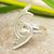 Sterling silver cocktail ring, 'Intertwined Shells' - Sterling Silver Cocktail Ring with Double Snail Design