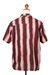 Men's block-printed cotton shirt, 'Sunset Stripes' - Men's Block-Printed Striped Cotton Shirt