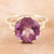 Amethyst cocktail ring, 'Lilac Saga' - Artisan Crafted Amethyst and Sterling Silver Cocktail Ring