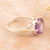 Amethyst cocktail ring, 'Lilac Saga' - Artisan Crafted Amethyst and Sterling Silver Cocktail Ring