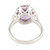 Amethyst cocktail ring, 'Lilac Saga' - Artisan Crafted Amethyst and Sterling Silver Cocktail Ring