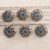Ceramic knobs, 'Floral Appeal' (set of 6) - Set of 6 Hand Painted Ceramic Knobs/Drawer Pulls
