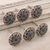 Ceramic knobs, 'Floral Appeal' (set of 6) - Set of 6 Hand Painted Ceramic Knobs/Drawer Pulls