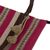 Leather accent wool shoulder bag, 'Sweet and Caring' - Handwoven Striped Wool Shoulder Bag from Mexico