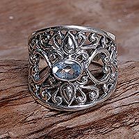 Blue topaz band ring, Garden of Empathy