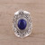Anillo de cóctel de lapislázuli - Anillo de cóctel de lapislázuli elaborado artesanalmente en la India