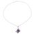 Rhodium plated amethyst and emerald pendant necklace, 'Harmony Vine' - Rhodium Plated Amethyst and Emerald Necklace from India