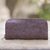 Tooled leather wallet, 'Flowers of Ubud in Brown' - Hand Tooled Brown leather Wallet