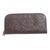 Tooled leather wallet, 'Flowers of Ubud in Brown' - Hand Tooled Brown leather Wallet