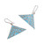 Sterling silver dangle earrings, 'Modern Triangle' - Modern Hand-Painted Sterling Silver Triangle Dangle Earrings