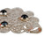 Collar colgante de filigrana de ágata - Collar con colgante de filigrana floral y cabujones de ágata negra