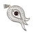 Garnet filigree pendant necklace, 'Passion at the Forest' - Garnet Sterling Silver Filigree Pomegranate Pendant Necklace
