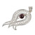 Garnet filigree pendant necklace, 'Passion at the Forest' - Garnet Sterling Silver Filigree Pomegranate Pendant Necklace
