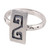 Anillo de cóctel de plata de ley - Anillo de cóctel con signo de la justicia en plata de ley pulida