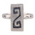 Anillo de cóctel de plata de ley - Anillo de cóctel con signo de la justicia en plata de ley pulida