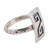 Anillo de cóctel de plata de ley - Anillo de cóctel con signo de la justicia en plata de ley pulida