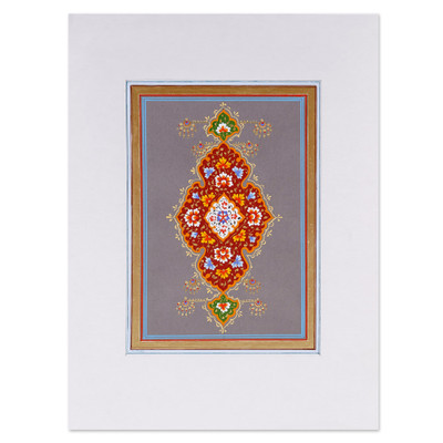 'Inspiration' - Stretched Traditional Floral Watercolor Painting in Red