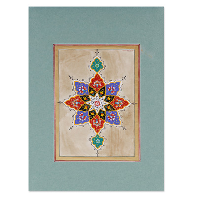 'Pearl of the East' - Stretched Traditional Floral Watercolor Painting