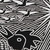 'Rooster Crow' - Signed Handcrafted Rooster Woodcut Print in Black and White