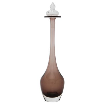 Handblown art glass decanter, 'Purple Passion' (medium) - Murano Inspired handblown decanter (Medium)