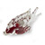Blown glass figurine, 'Ruby Fish' - Hand Blown Glass Murano-Inspired Fish Figurine Red Center
