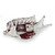 Blown glass figurine, 'Ruby Fish' - Hand Blown Glass Murano-Inspired Fish Figurine Red Center