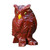 Dolomite sculpture, 'Generous Energies' - Handcrafted Red Dolomite Sculpture of an Owl from Brazil