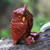 Dolomite sculpture, 'Generous Energies' - Handcrafted Red Dolomite Sculpture of an Owl from Brazil