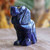 Sodalite sculpture, 'Loyal Logic' - Handcrafted Blue Sodalite Dog Sculpture from Brazil