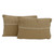 Cotton cushion covers, 'Caramel Portal' (pair) - Handloomed Rectangular Striped Cotton Cushion Covers (Pair)