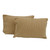 Cotton cushion covers, 'Caramel Portal' (pair) - Handloomed Rectangular Striped Cotton Cushion Covers (Pair)