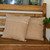 Cotton cushion covers, 'Caramel Window' (pair) - Handloomed Caramel Striped Cotton Cushion Covers (Pair)