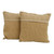 Cotton cushion covers, 'Caramel Window' (pair) - Handloomed Caramel Striped Cotton Cushion Covers (Pair)