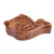 Wood puzzle box, 'Luxurious Waters' - Traditional Polished Fish-Shaped Elm Tree Wood Puzzle Box