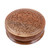 Wood jewelry box, 'Circle of Tradition' - Hand-Carved Traditional Floral Round Walnut Wood Jewelry Box