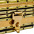 Wood, brass and tin jewelry box, 'Resplendent Square' - Handcrafted Wood Brass & Tin Jewelry Box with Leather Lining