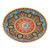 Brass wall art, 'Blue Paradise Drops' - Geometric Blue and Black Brass Wall Art with Drop Motifs