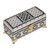 Wood and metal jewelry box, 'Exquisite Sandiq' - Handmade Rectangular Wood Tin Aluminum Brass Jewelry Box