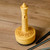 Wood bread stamp, 'Floral Caress' - Hand-Carved Elm Tree Wood Bread Stamp with Floral Figure