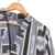 Pelaje de algodón de gran tamaño - Abrigo oversize de algodón azul y negro con estampado ikat