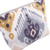 Cotton blend ikat cosmetic bag, 'Classic Grace' - Ikat-Patterned Blue and Yellow Cotton Blend Cosmetic Bag