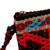 Cotton and wool coin purse, 'Ancestral Fortune' - Geometric-Patterned Red Zippered Cotton and Wool Coin Purse